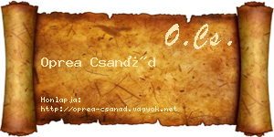 Oprea Csanád névjegykártya